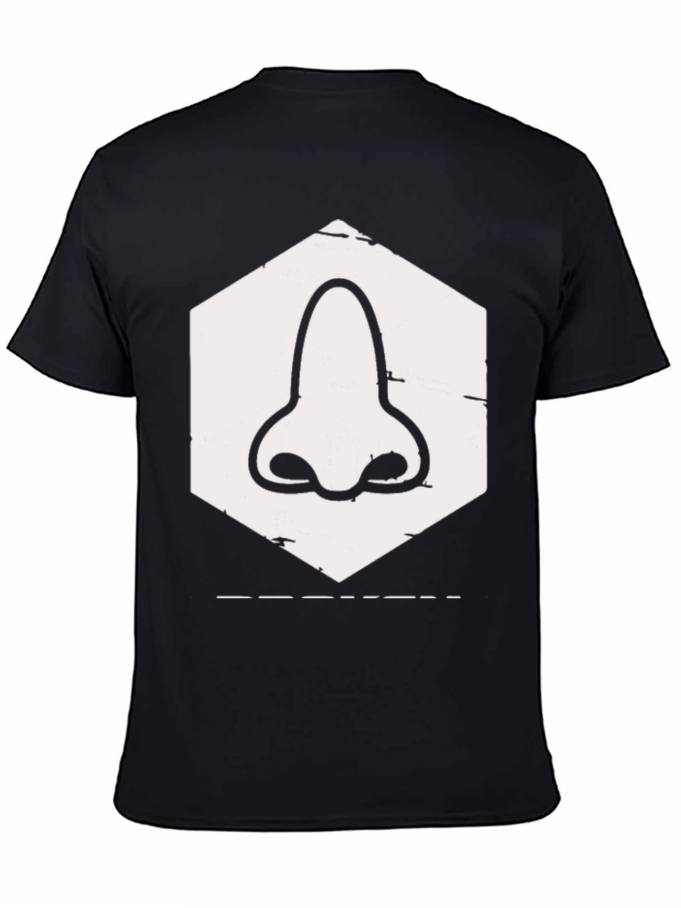 Black Nose Graphic Tee - Black Cotton T-Shirt view 4
