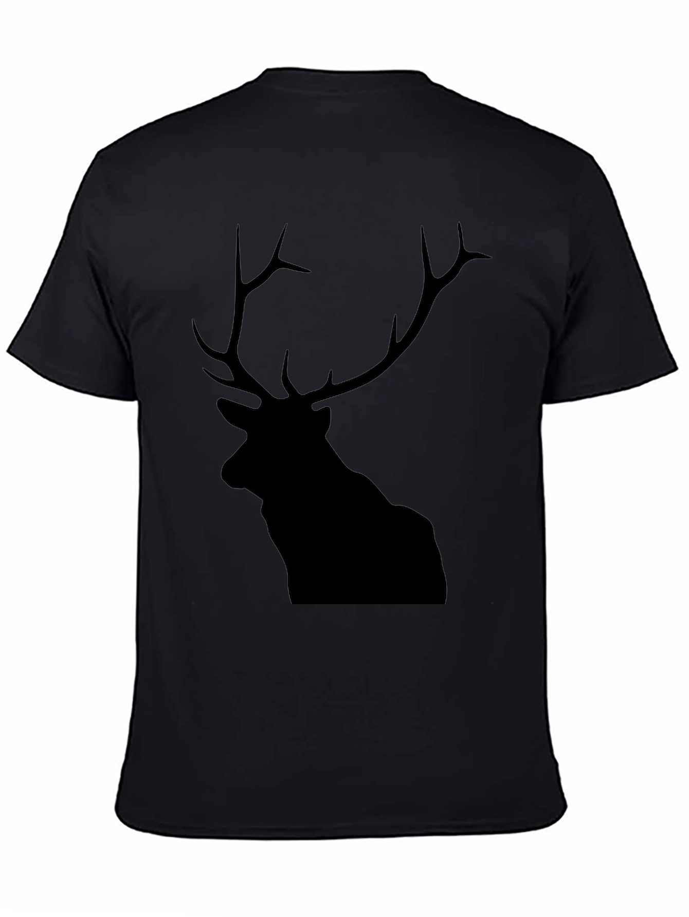 Black Black Deer Graphic Tee - Mens Short Sleeve Shirt view 4