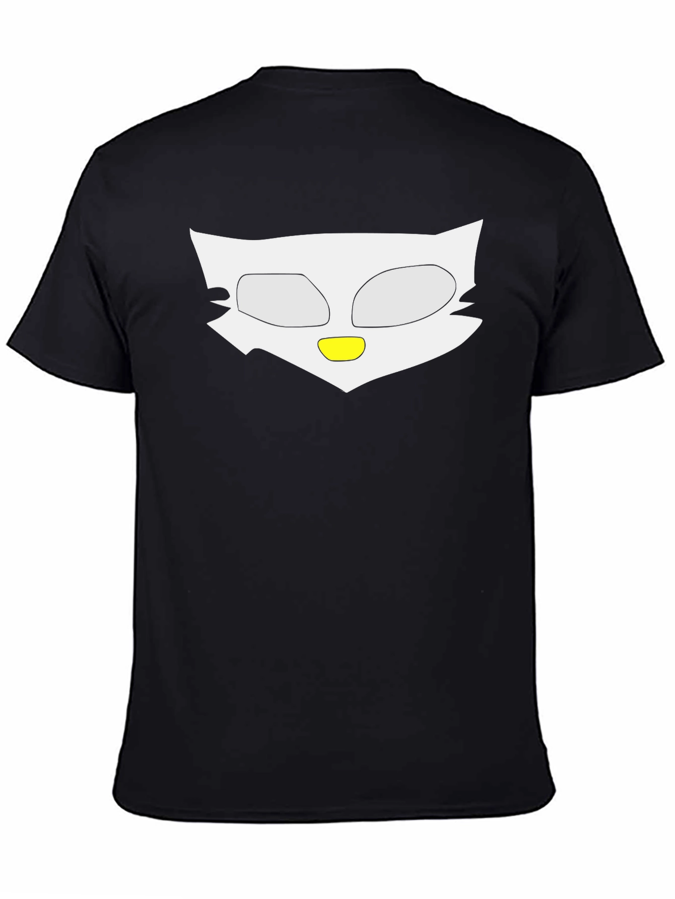 Black Abstract Owl Graphic Tee - Soft Cotton Blend view 4