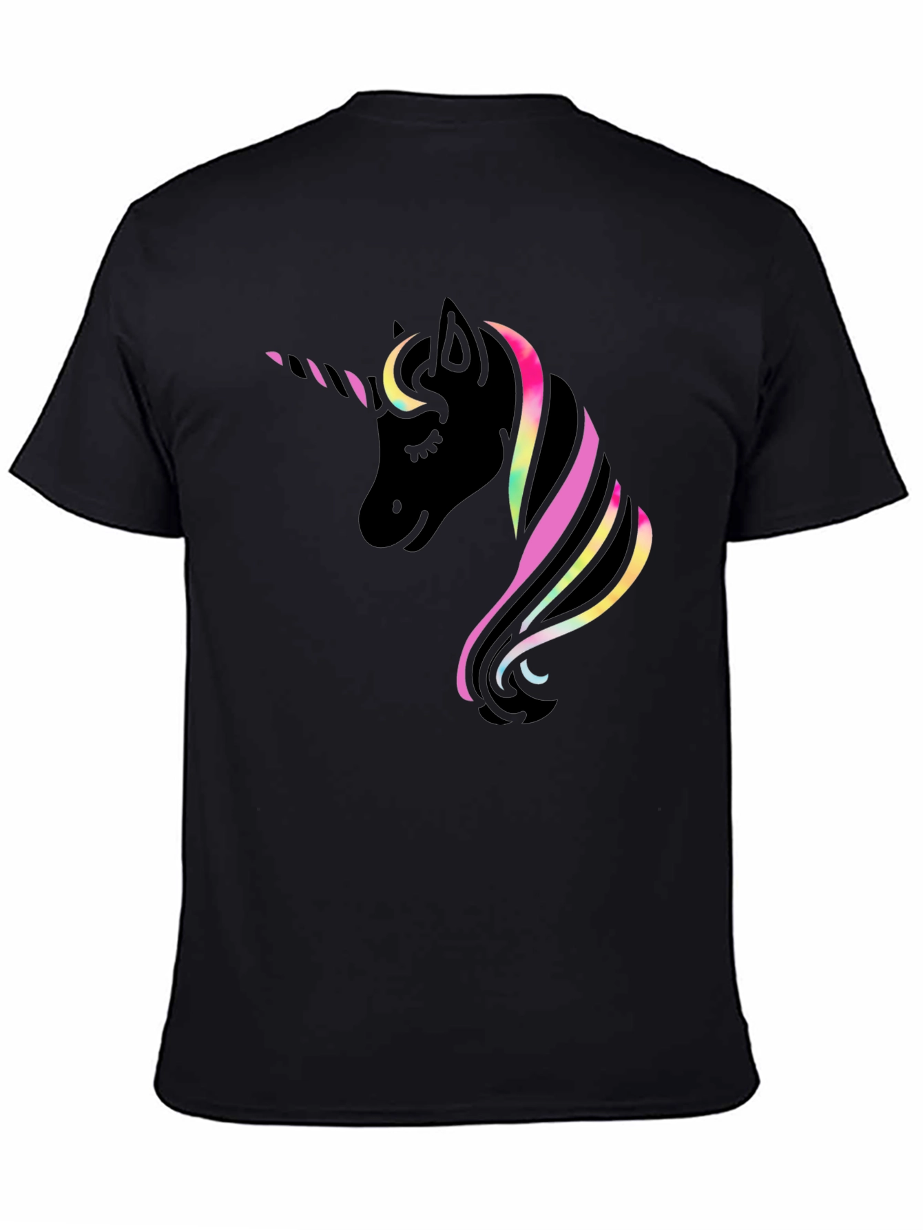 Black Unicorn Graphic Black T-Shirt view 4
