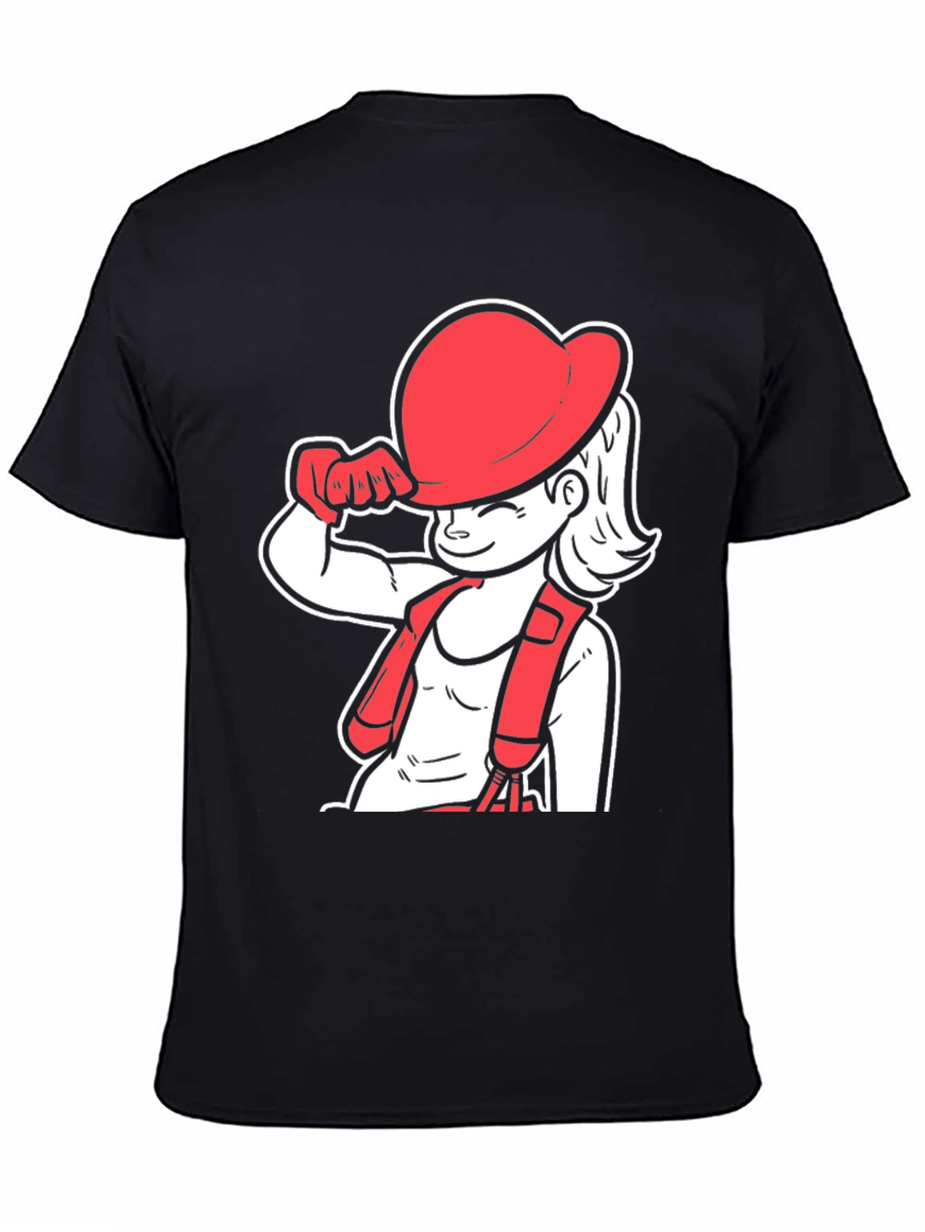 Black Cartoon Graphic Black T-Shirt view 4