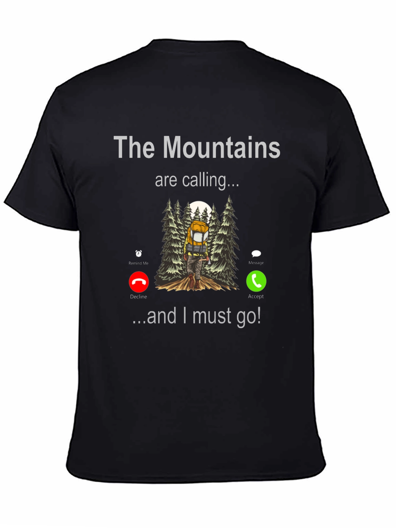 Black Mountains Calling T-Shirt - Hiker's Adventure Tee view 4