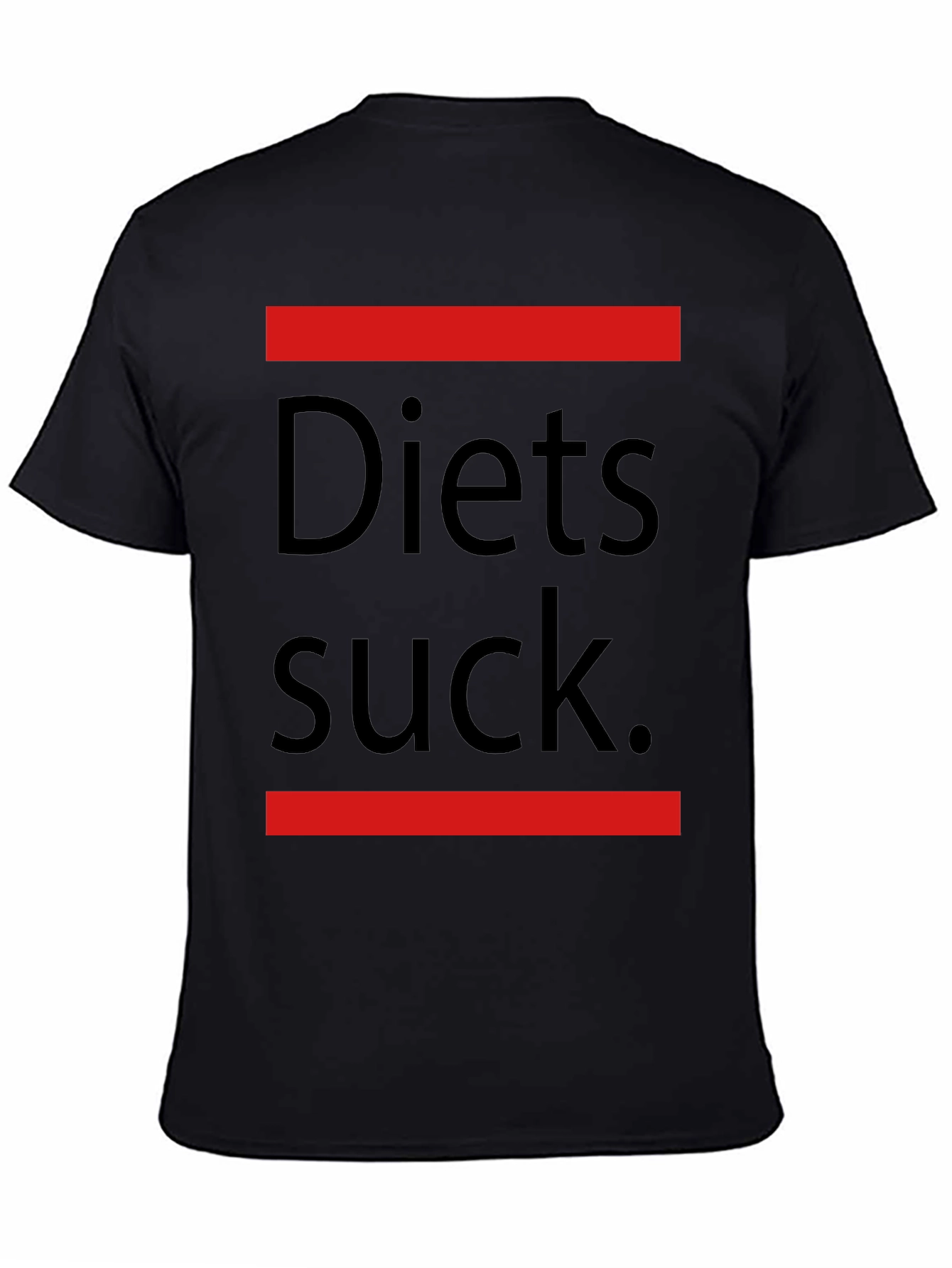 Black Diets Suck Graphic T-Shirt - Unisex view 4