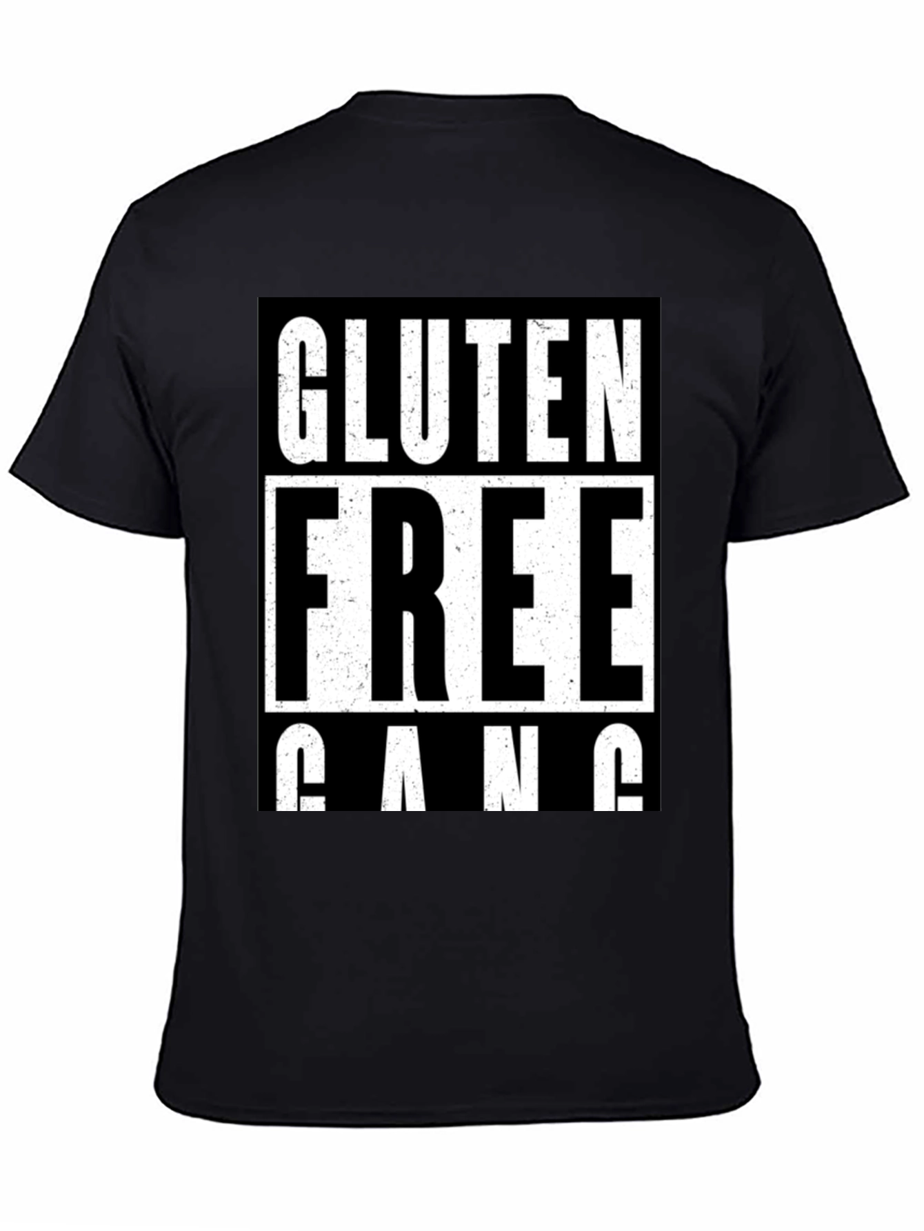 Black Gluten Free Gang T-Shirt -  Bold Graphic Tee view 4