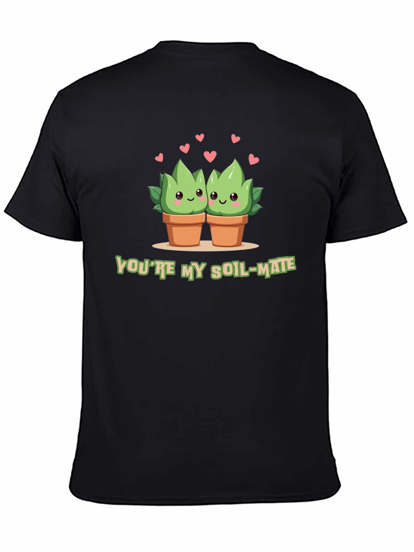 Black Soil-Mate Succulent Plant T-Shirt view 4