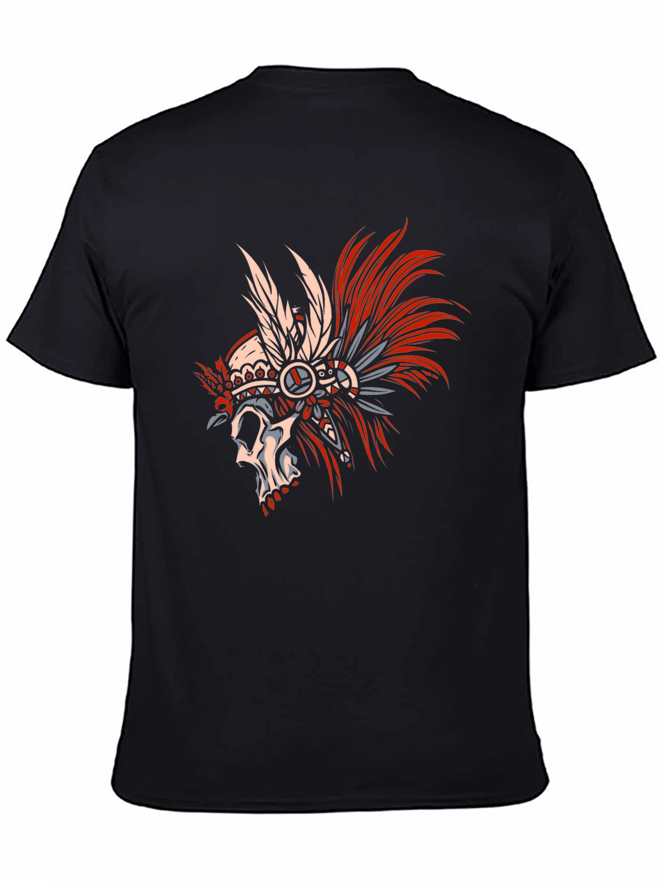 Black Skull Chief T-Shirt - Unique Graphic Tee view 4