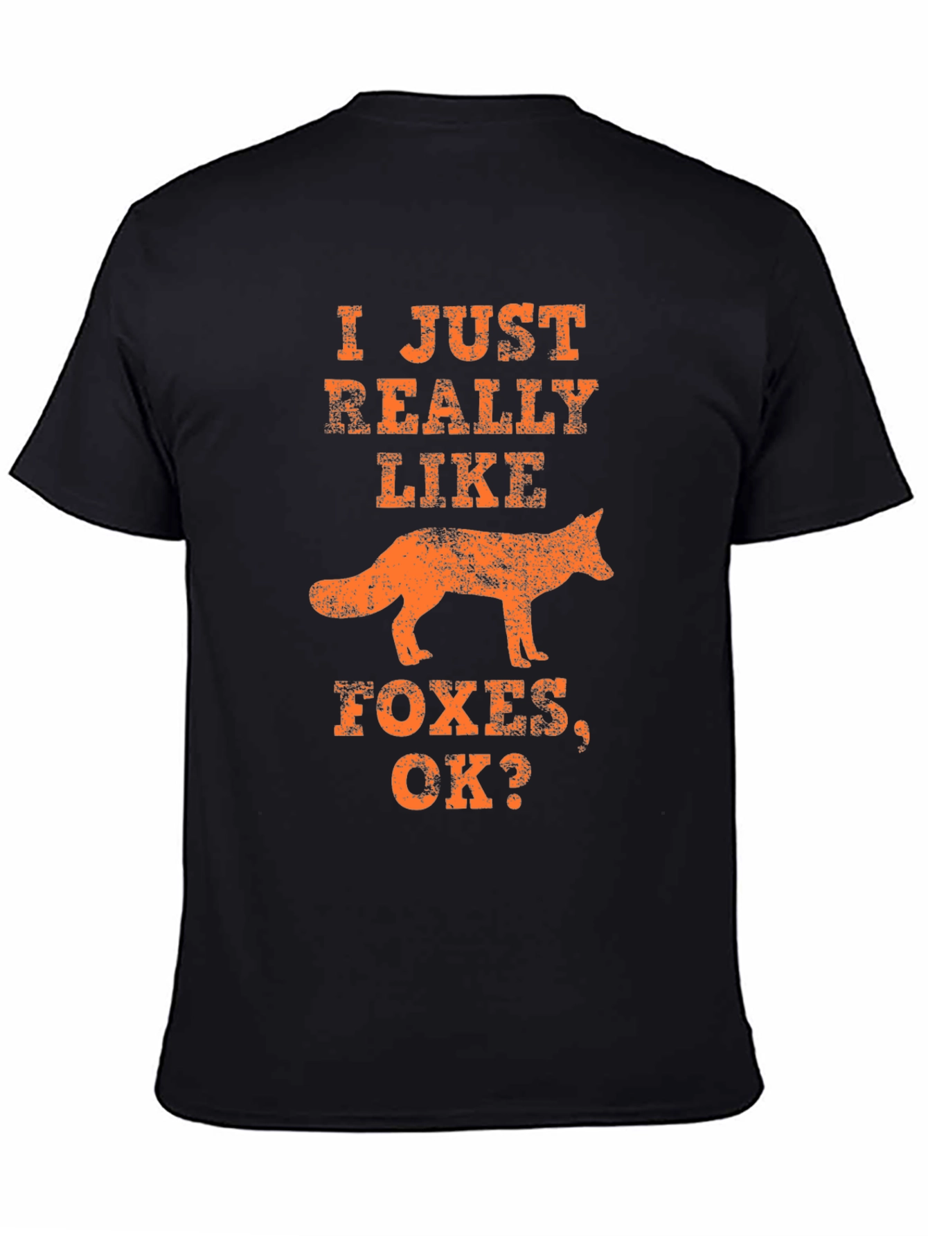 Black Fox Lover T-Shirt: I Just Really Like Foxes, Ok? view 4