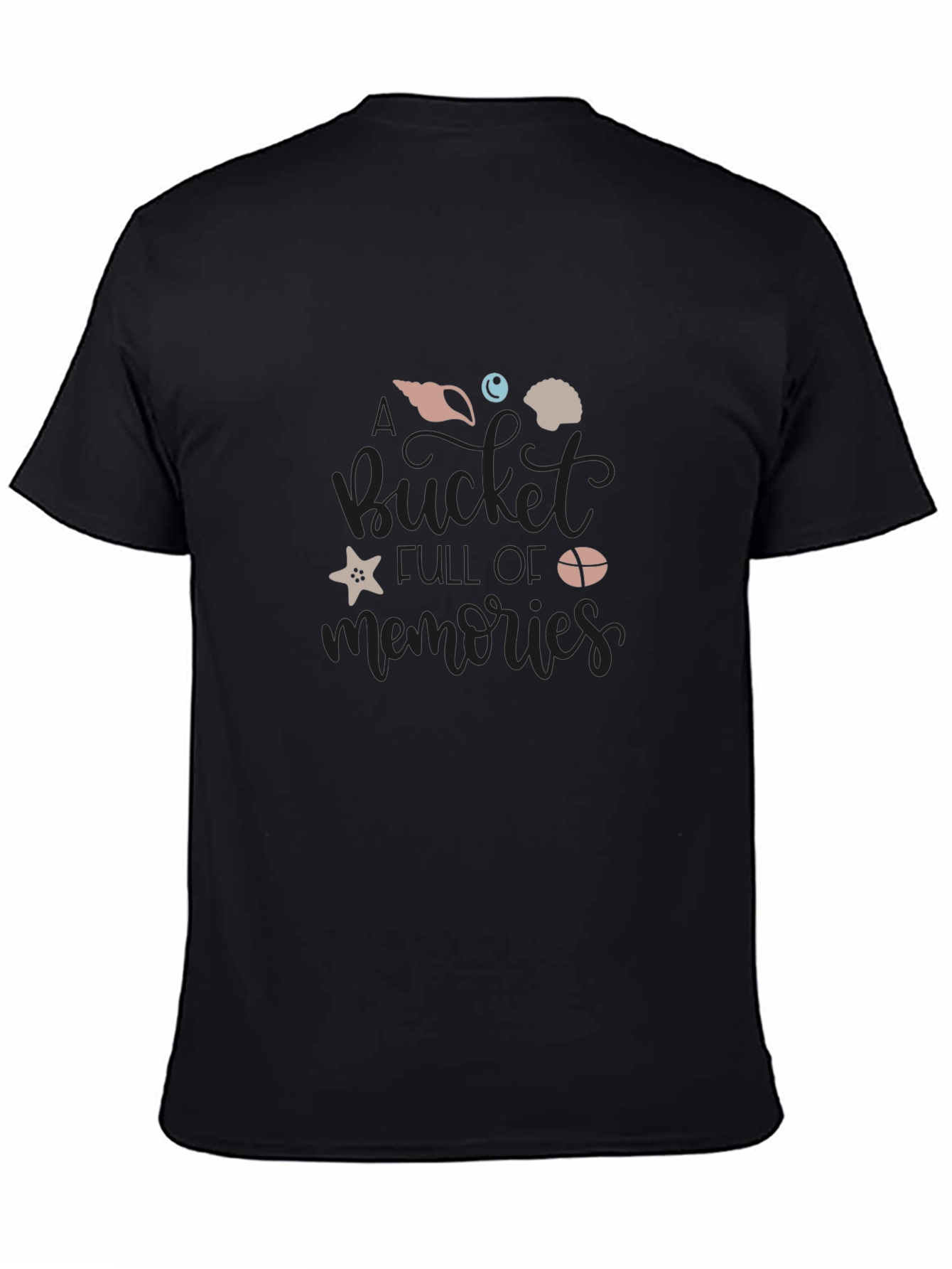 Black Bucket Full of Memories Graphic Tee - Black Cotton Shirt view 4