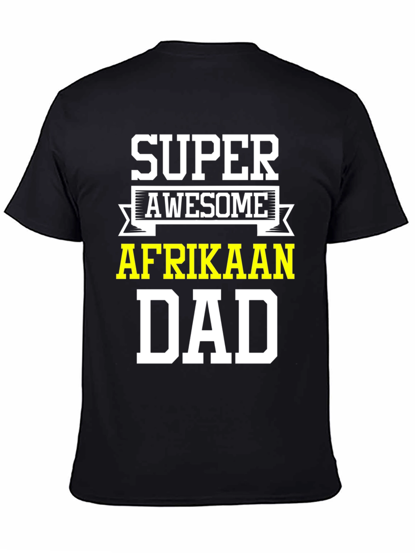Black Super Awesome Afrikaan Dad T-Shirt view 4