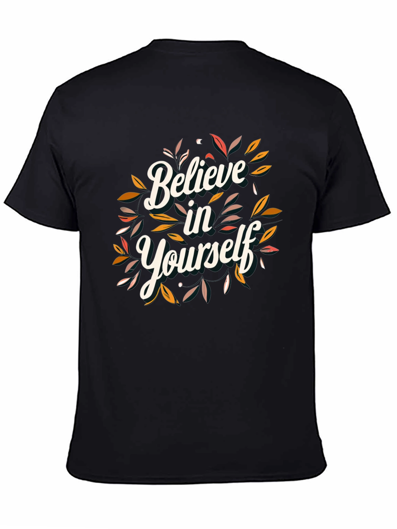 Black Believe in Yourself Graphic Tee view 4