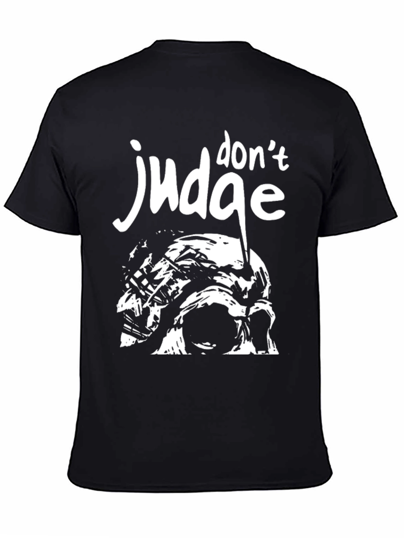 Black Don't Judge Graphic Tee - Black Cotton view 4