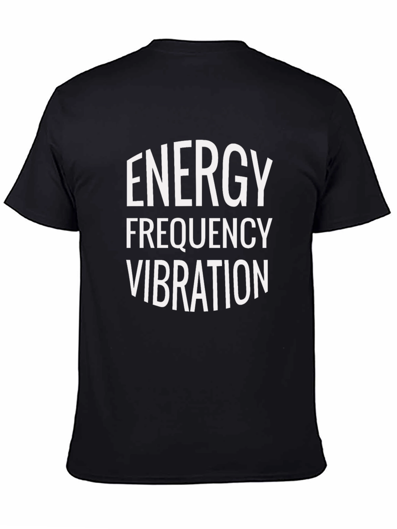 Black Energy Frequency Vibration Graphic Tee - Black view 4