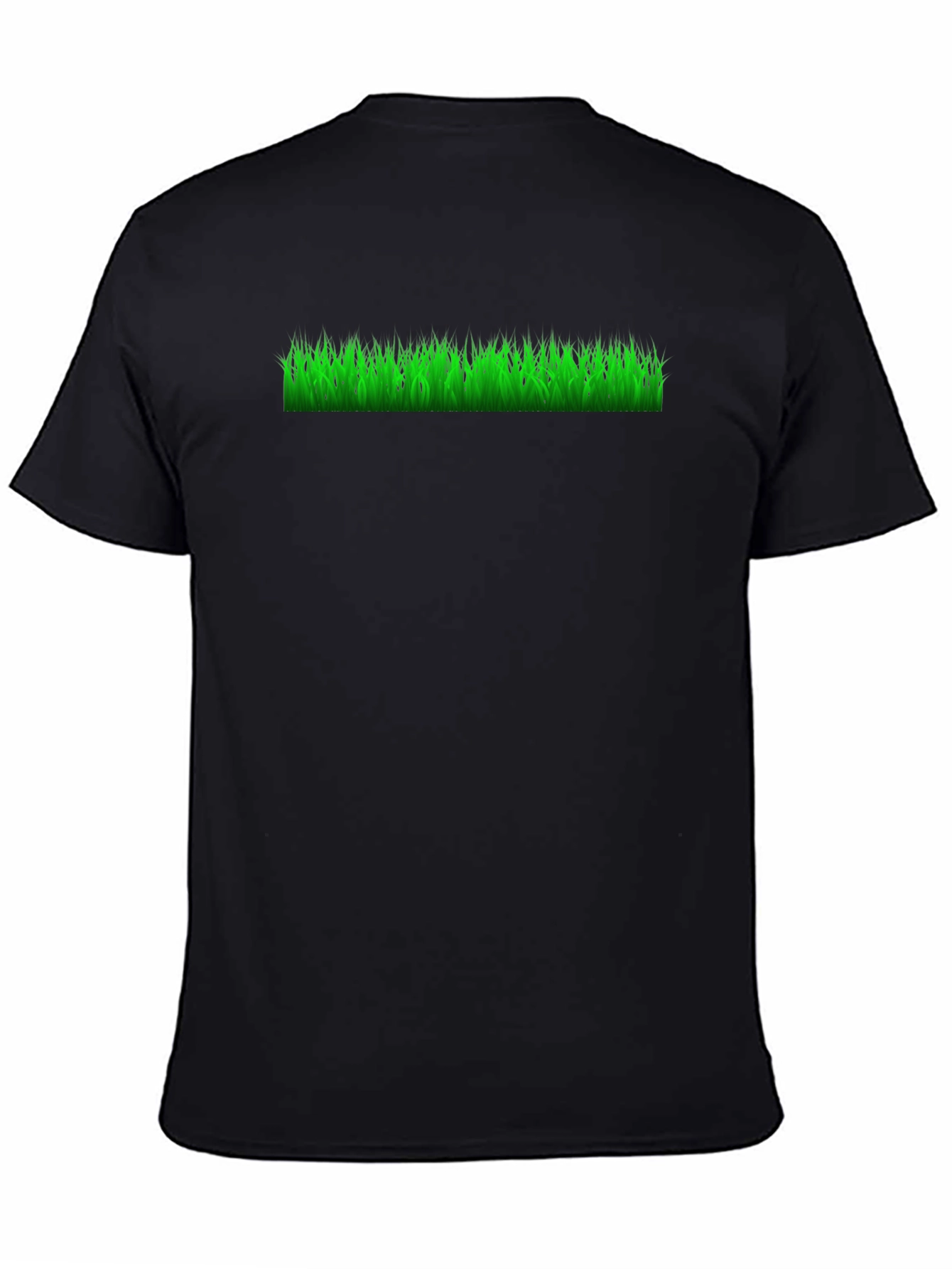 Black Green Grass Graphic Black T-Shirt view 4