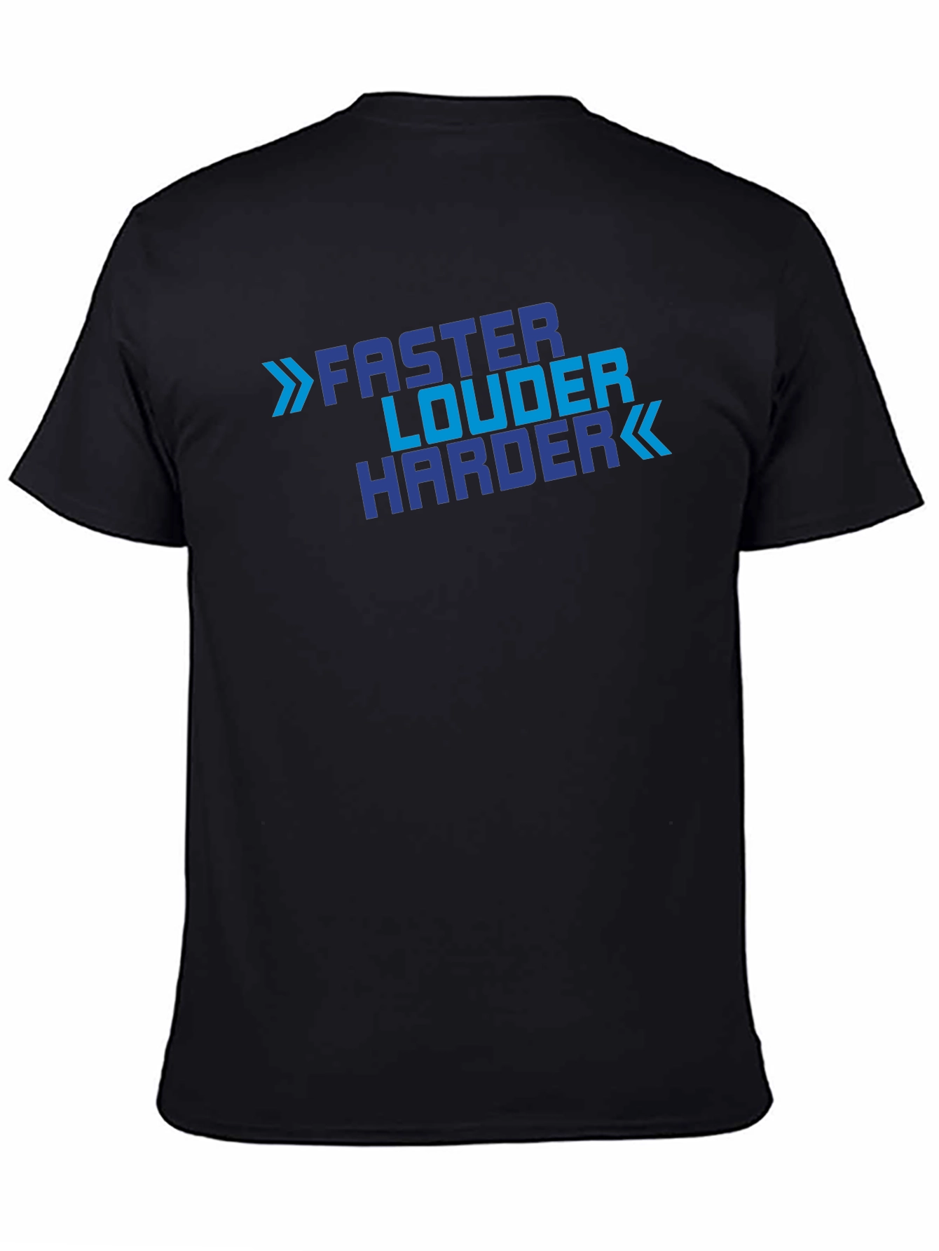 Black Faster Louder Harder Graphic Tee view 4