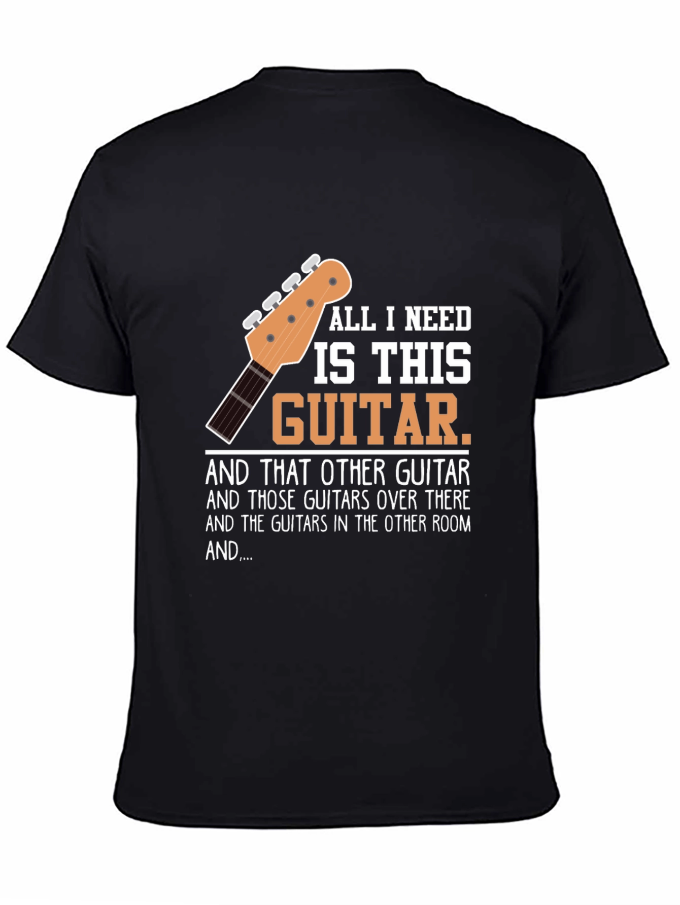 Black All I Need Is This Guitar Graphic Tee view 4