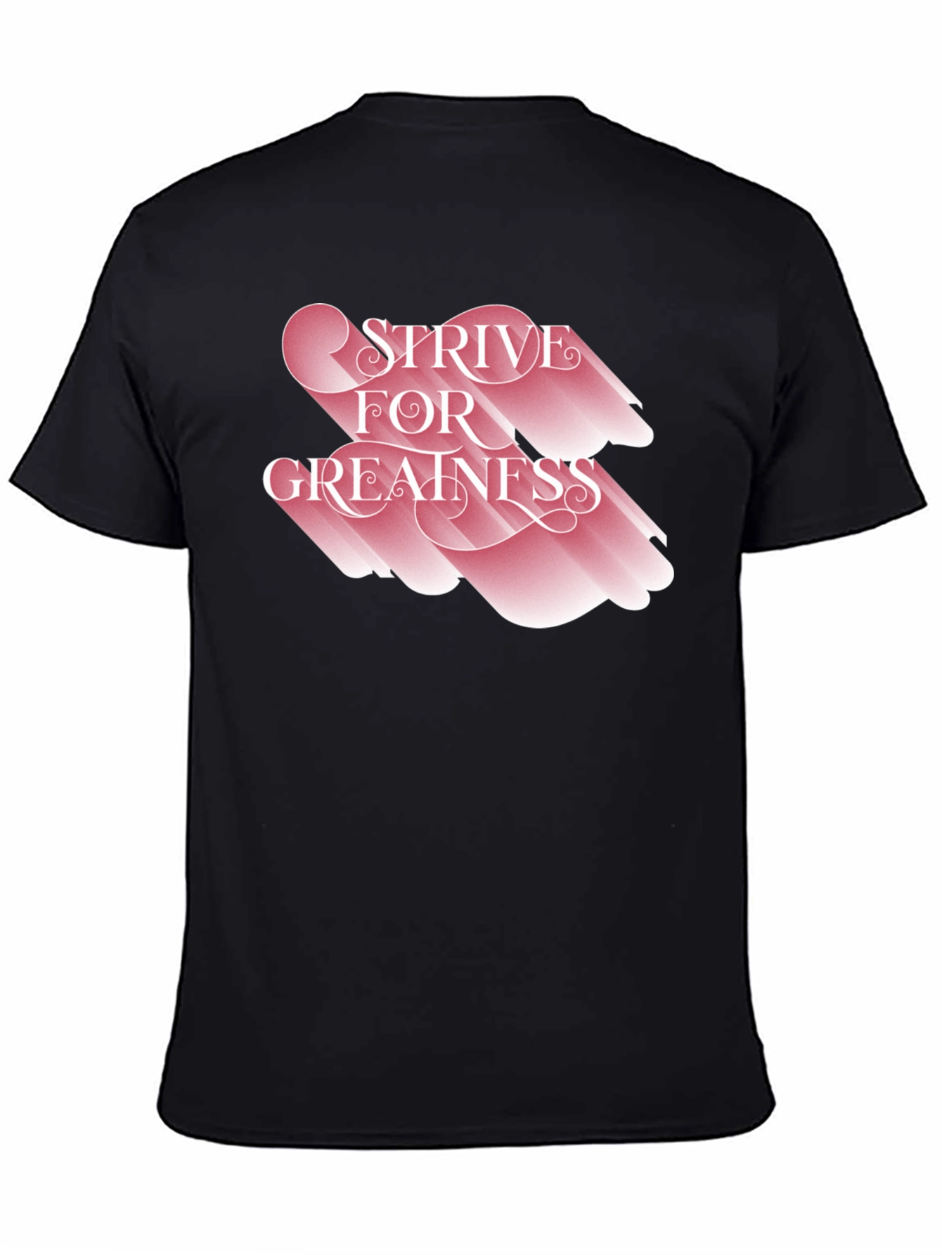 Black Strive For Greatness Graphic Tee - Black Casual T-Shirt view 4