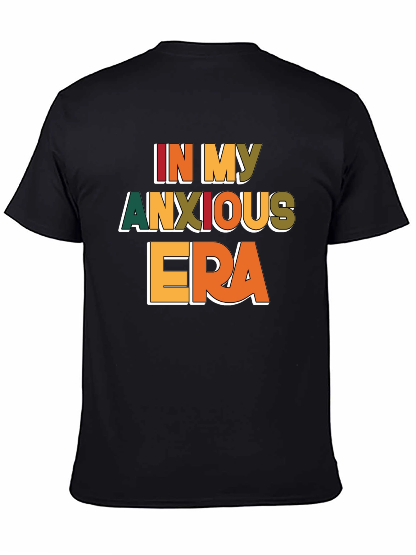 Black In My Anxious Era T-Shirt - Trendy Graphic Tee view 4