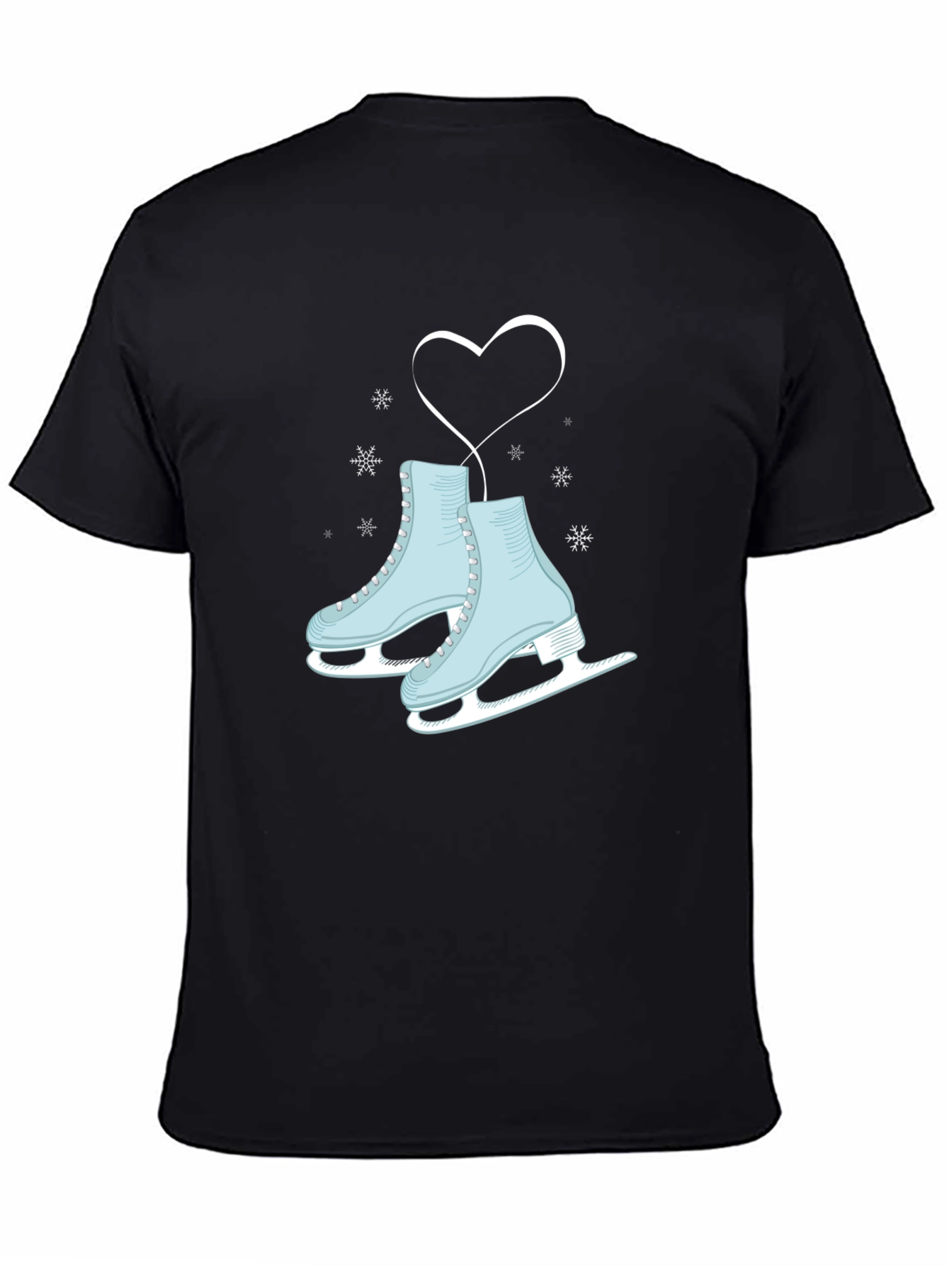 Black Ice Skating Lover Graphic Tee view 4