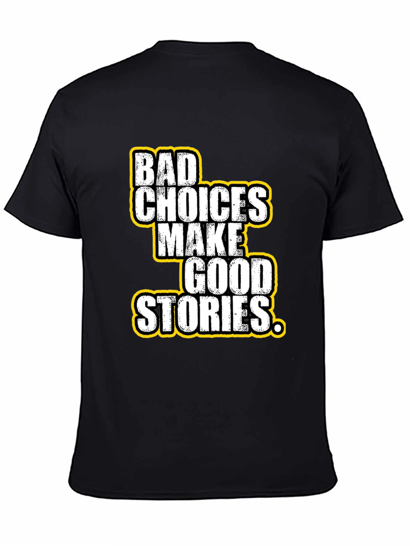 Black Bad Choices Good Stories Graphic Tee view 4