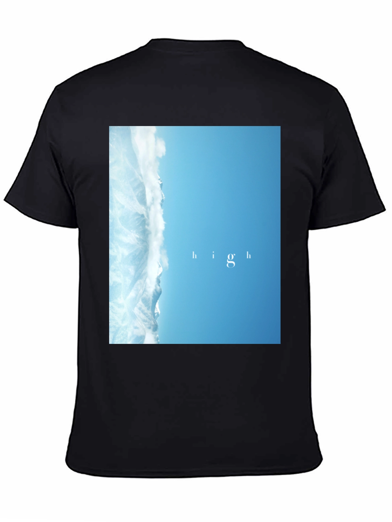 Black High Sky Graphic Black T-Shirt view 4