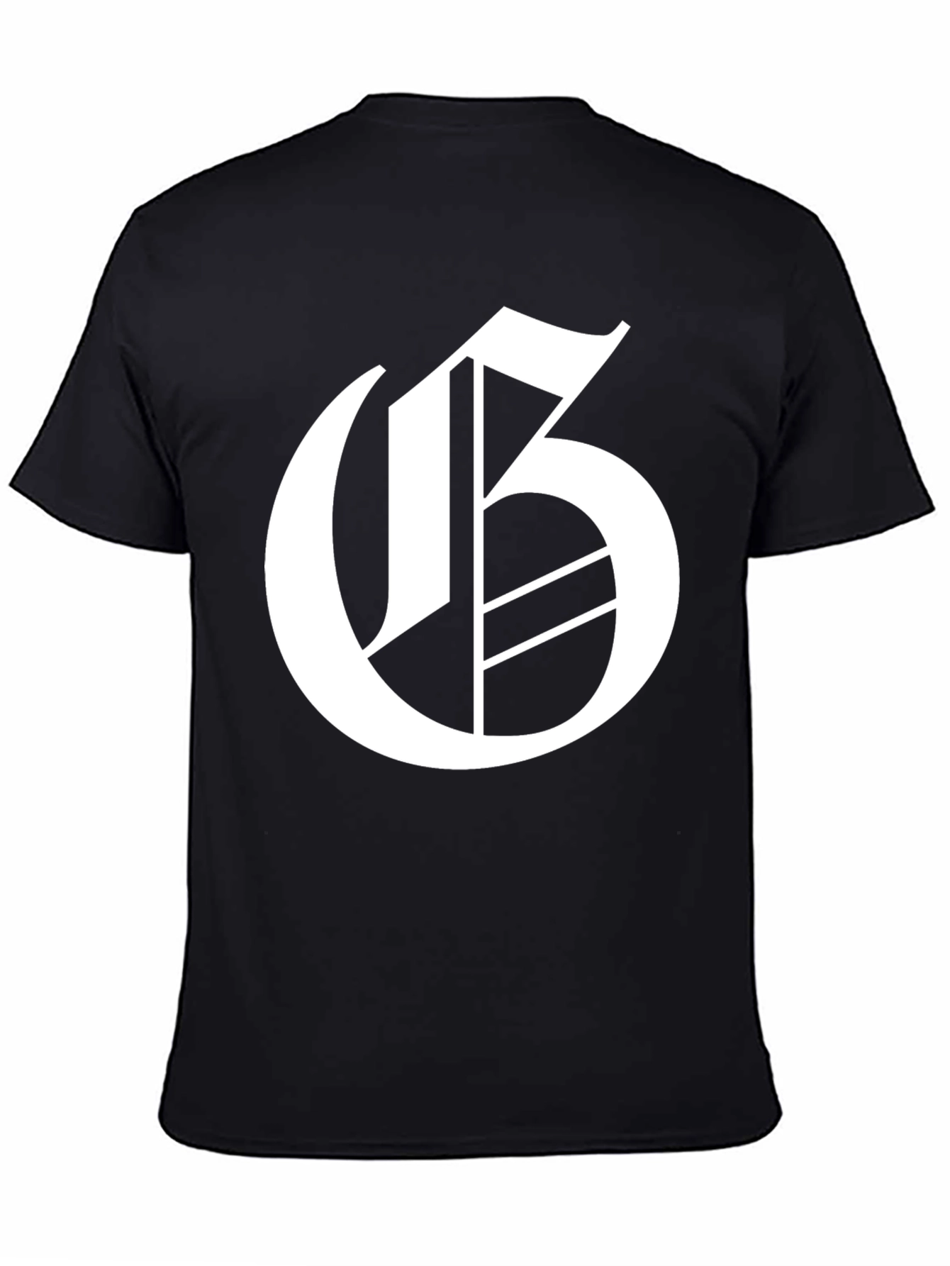 Black Letter G Graphic Tee - Black Cotton Blend view 4