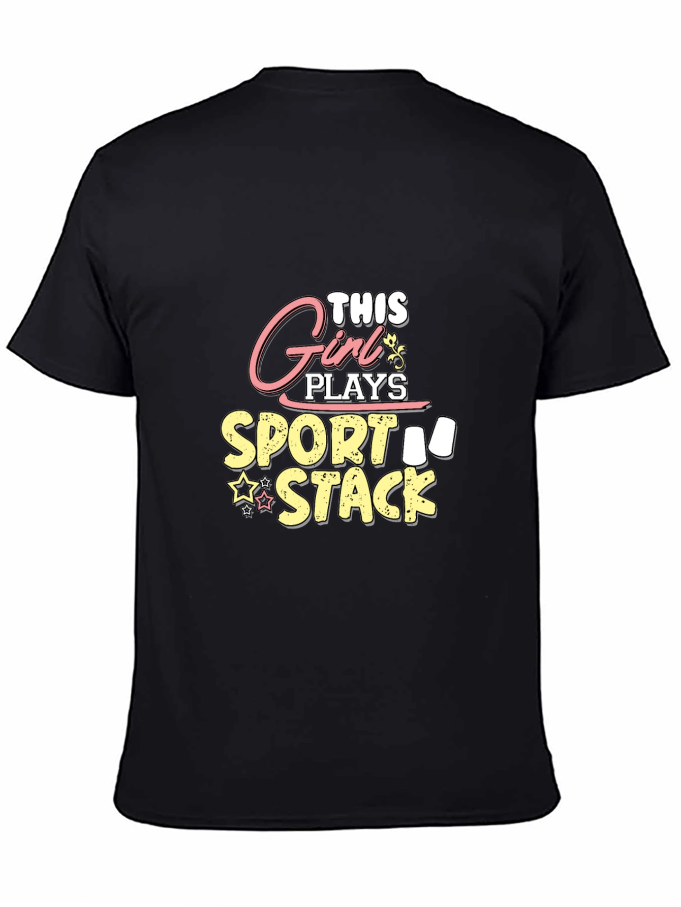 Black Girl Sport Stack T-Shirt - Novelty Tee view 4