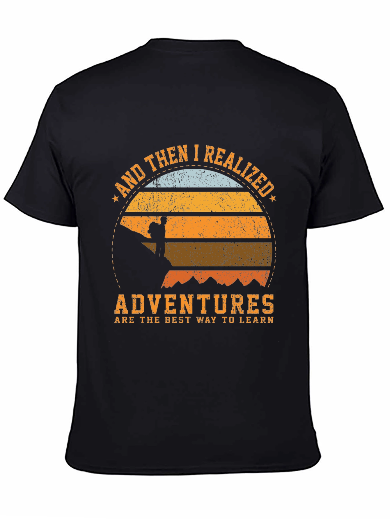 Black Adventure Awaits T-Shirt - Unisex Tee view 4