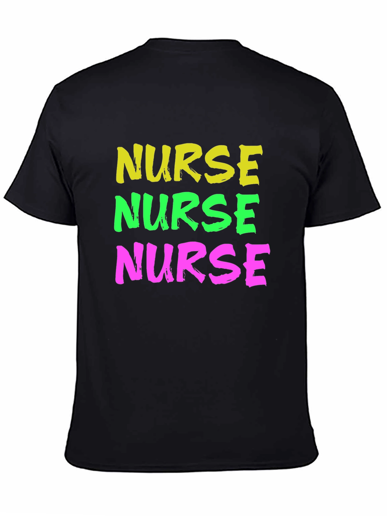 Black Nurse Stack Graphic Tee - Black Cotton view 4