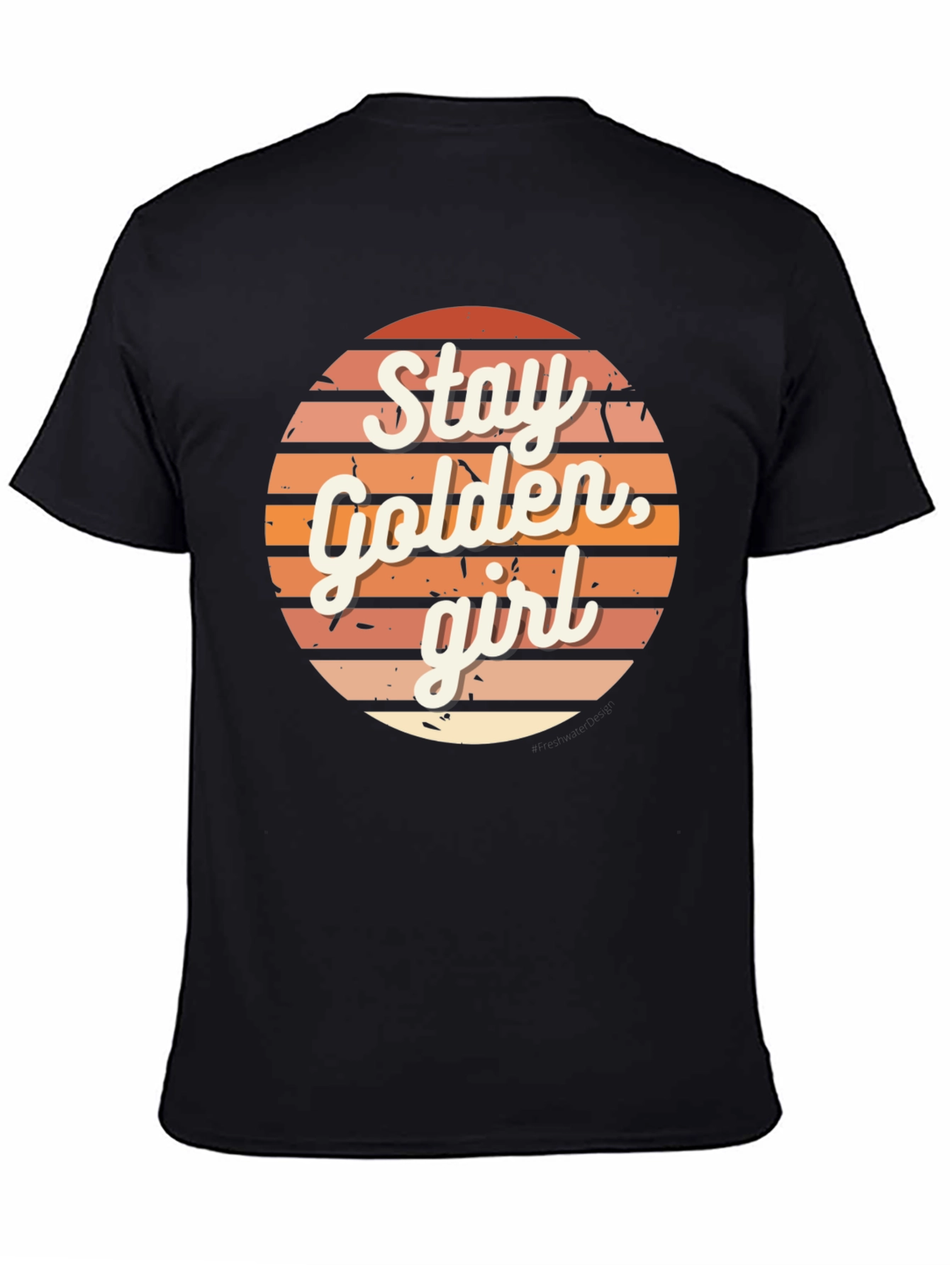 Black Stay Golden Girls Retro T-Shirt view 4