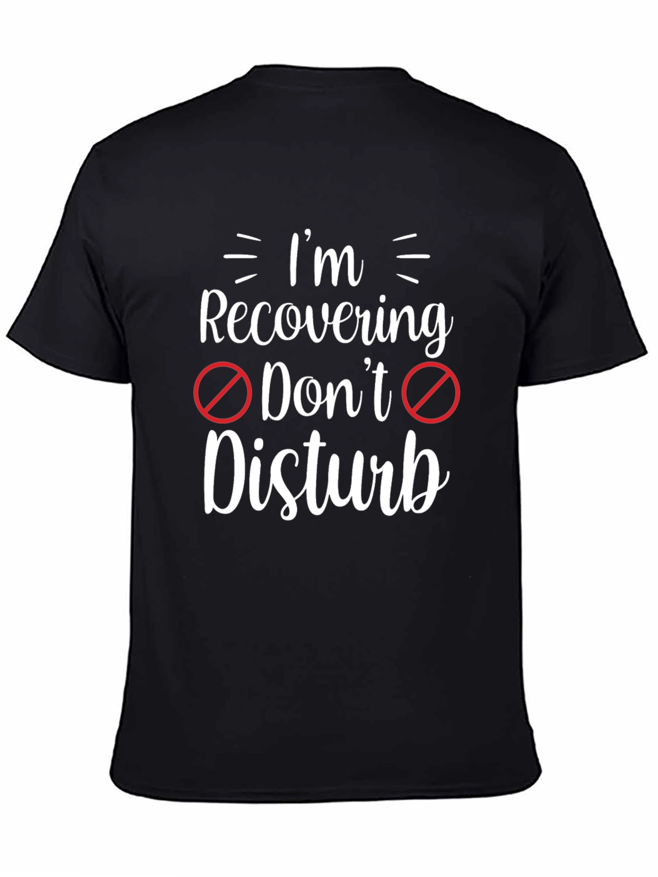 Black Recovering Don't Disturb Black T-Shirt view 4