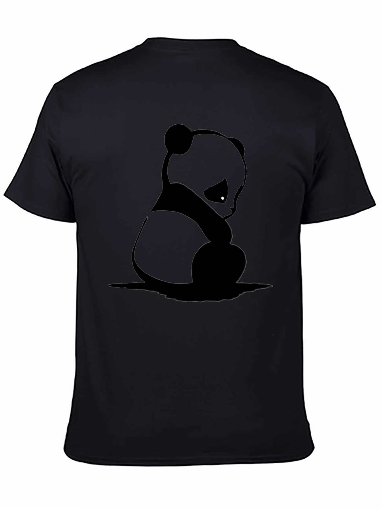 Black Sad Panda Black T-Shirt - Men's Graphic Tee view 4