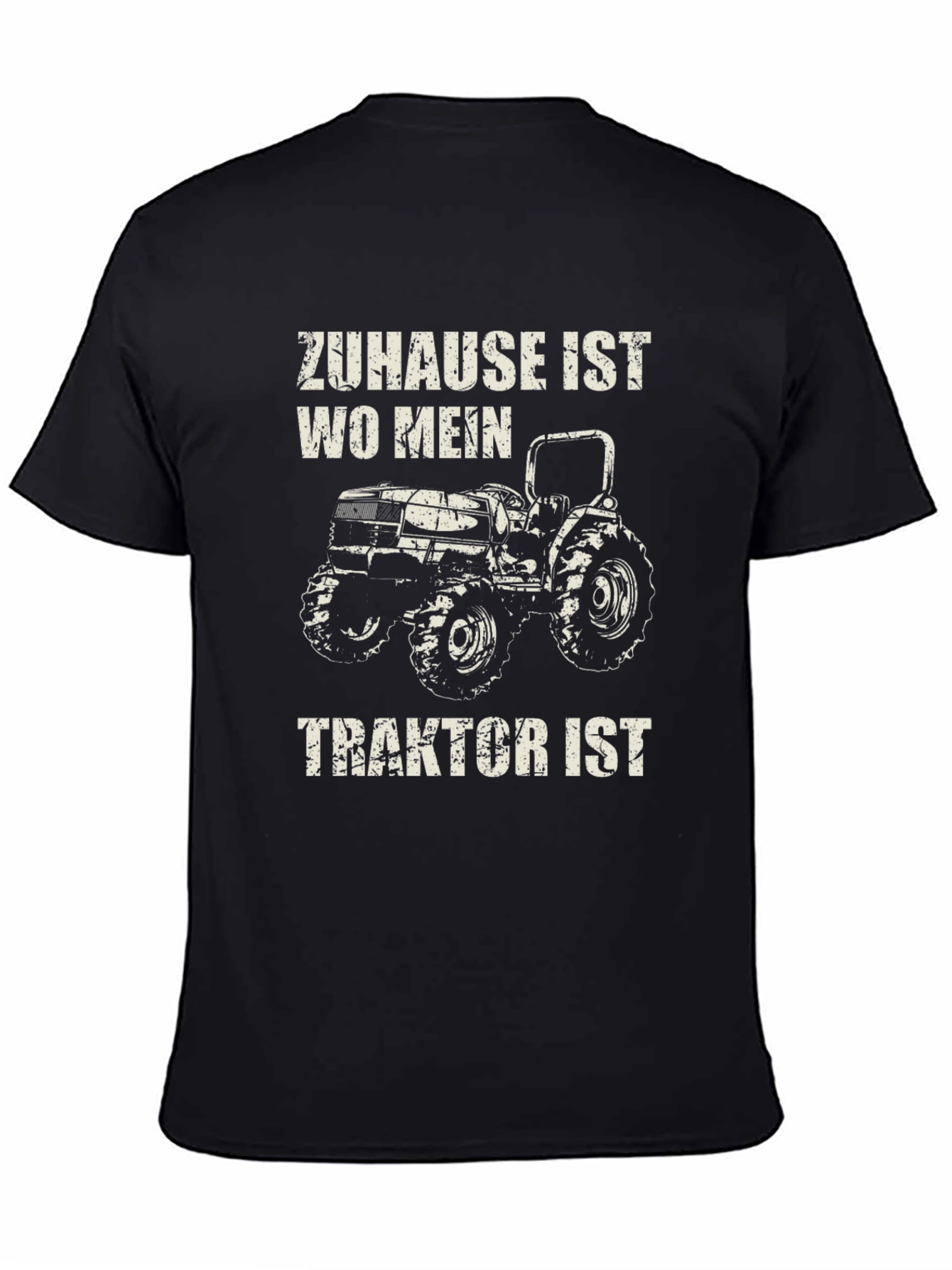 Black Tractor Lover T-Shirt - Zu Hause Ist Wo Mein Traktor Ist view 4