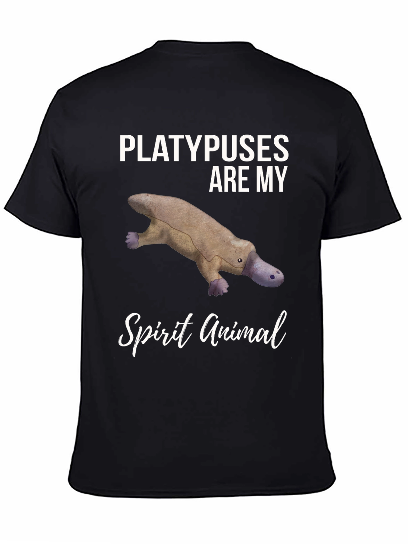 Black Platypus Spirit Animal Graphic Tee view 4