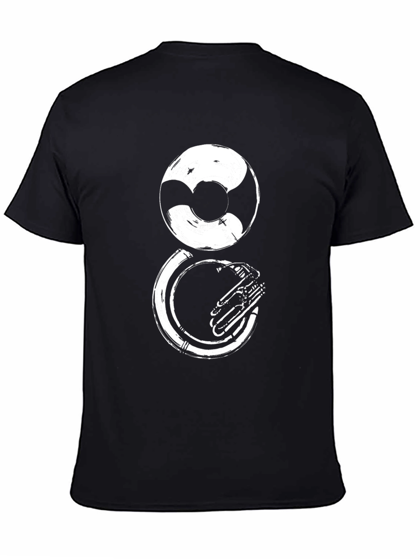 Black Sousaphone Graphic Tee - Musical Instrument T-Shirt view 4