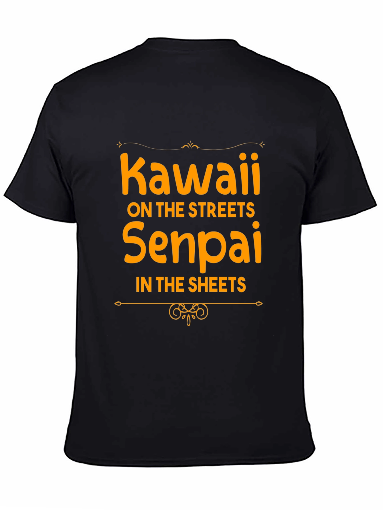 Black Kawaii Senpai Graphic T-Shirt - Anime Inspired Apparel view 4