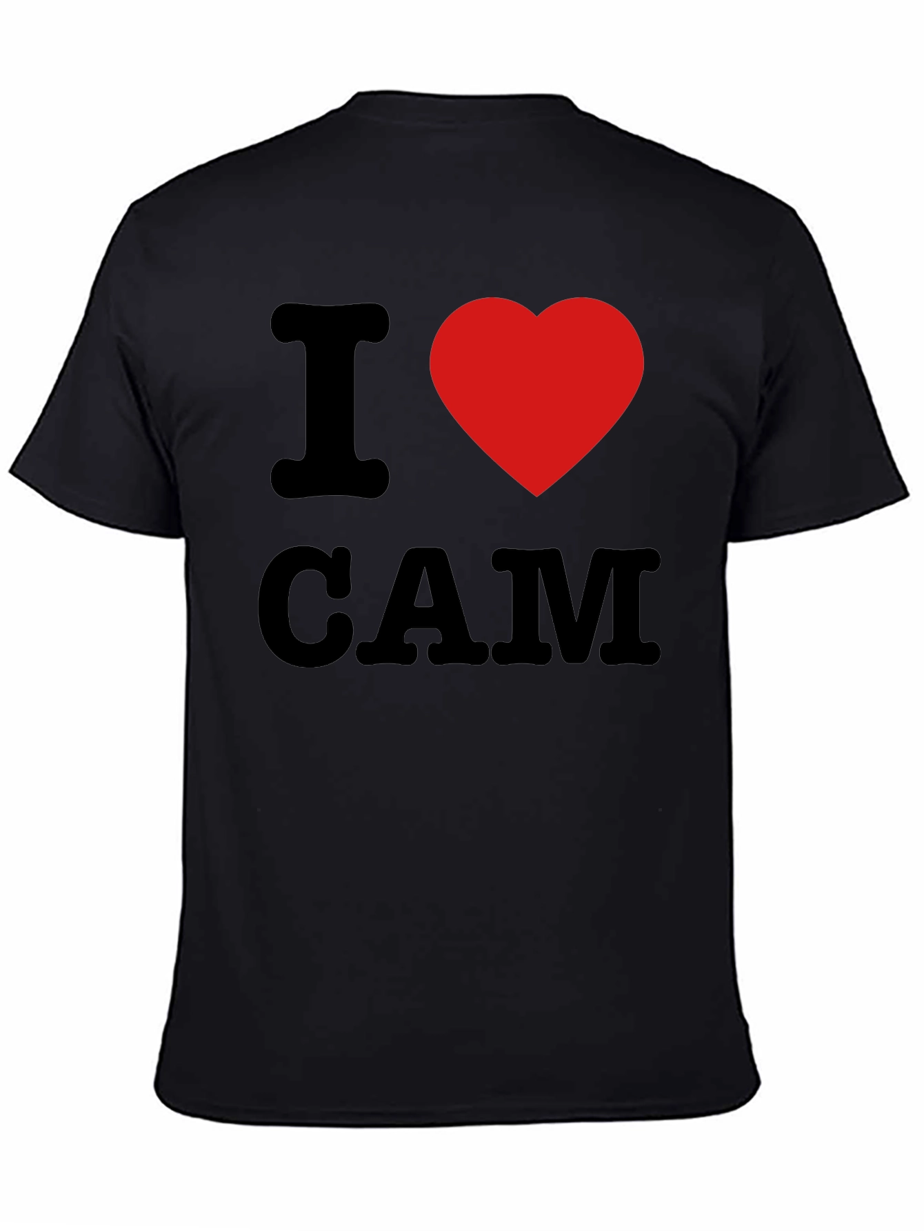 Black I Heart CAM T-Shirt - Classic Tee view 4