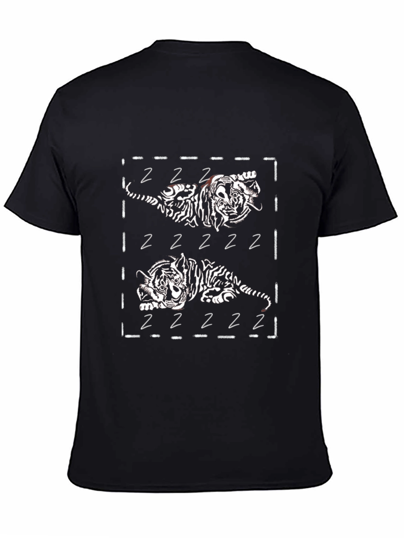 Black Black Tiger Graphic Tee - Stylish and Unique view 4