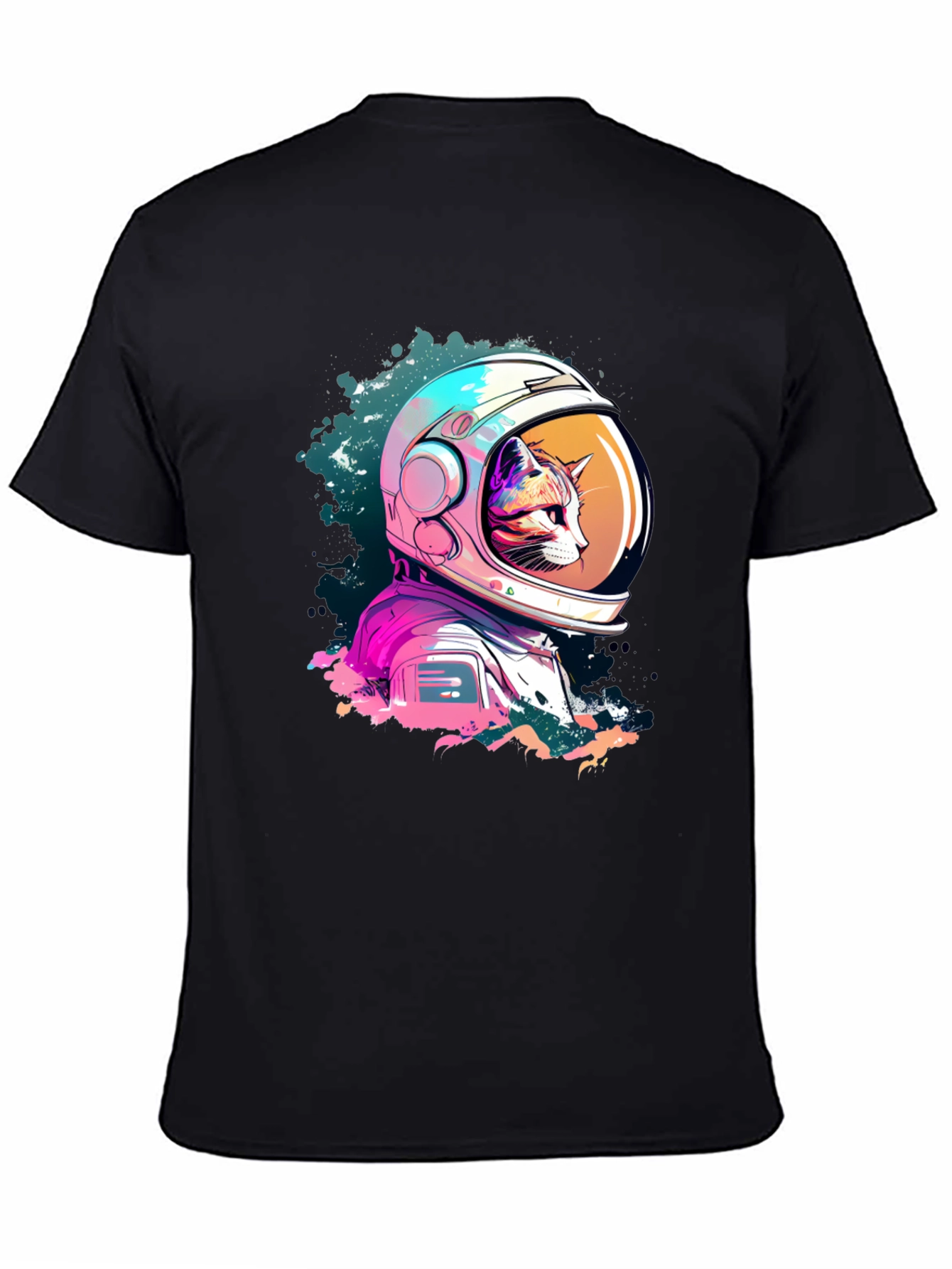 Black Cat Astronaut Graphic Tee - Space Adventure view 4