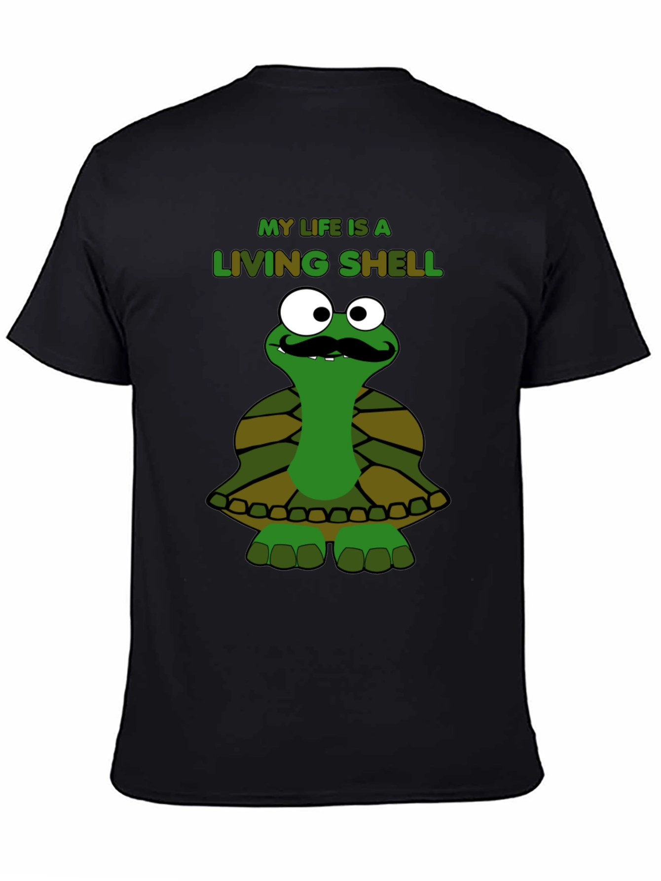 Black My Life is a Living Shell Turtle T-Shirt view 4