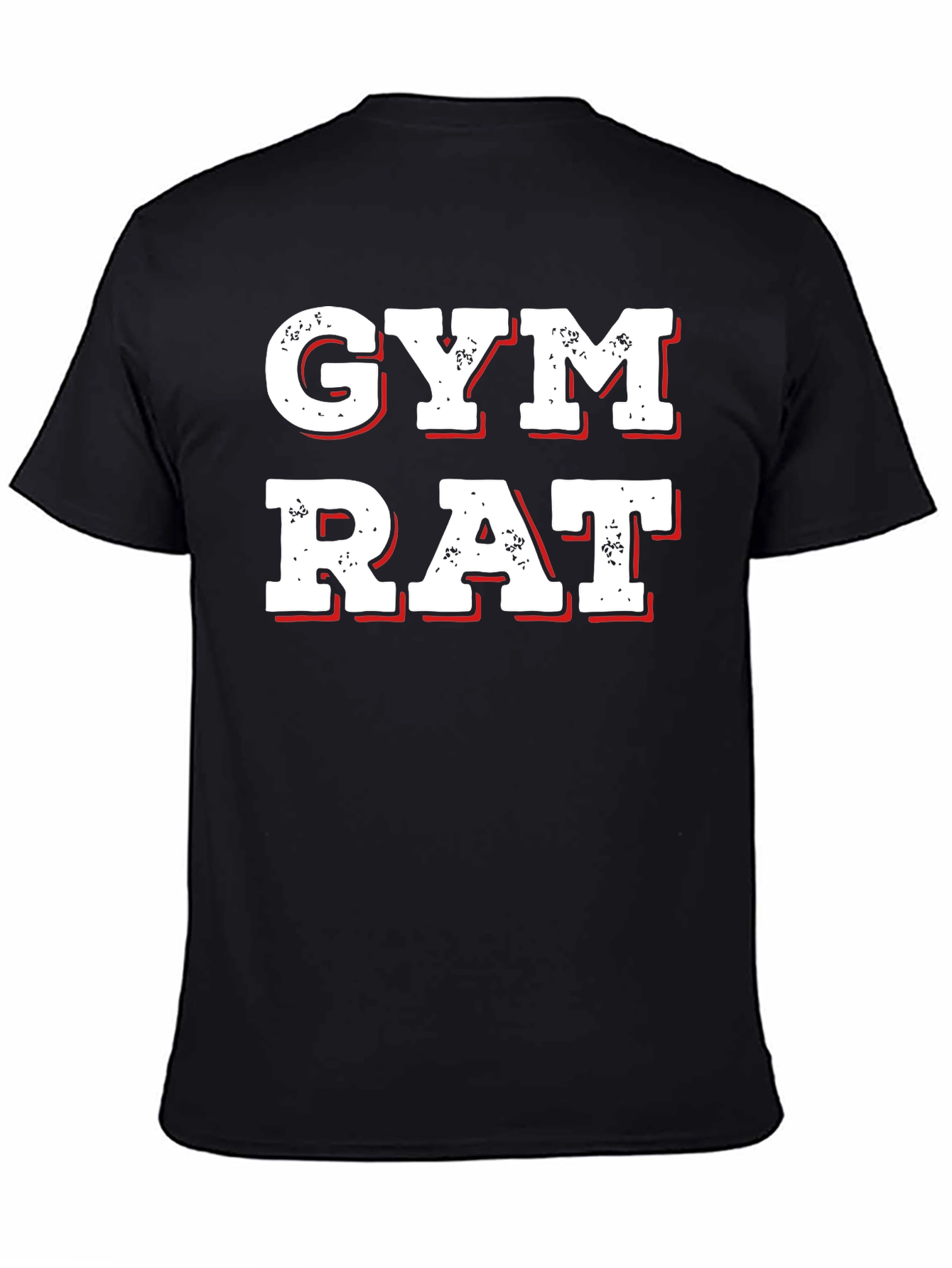 Black Gym Rat Graphic T-Shirt - Black view 4