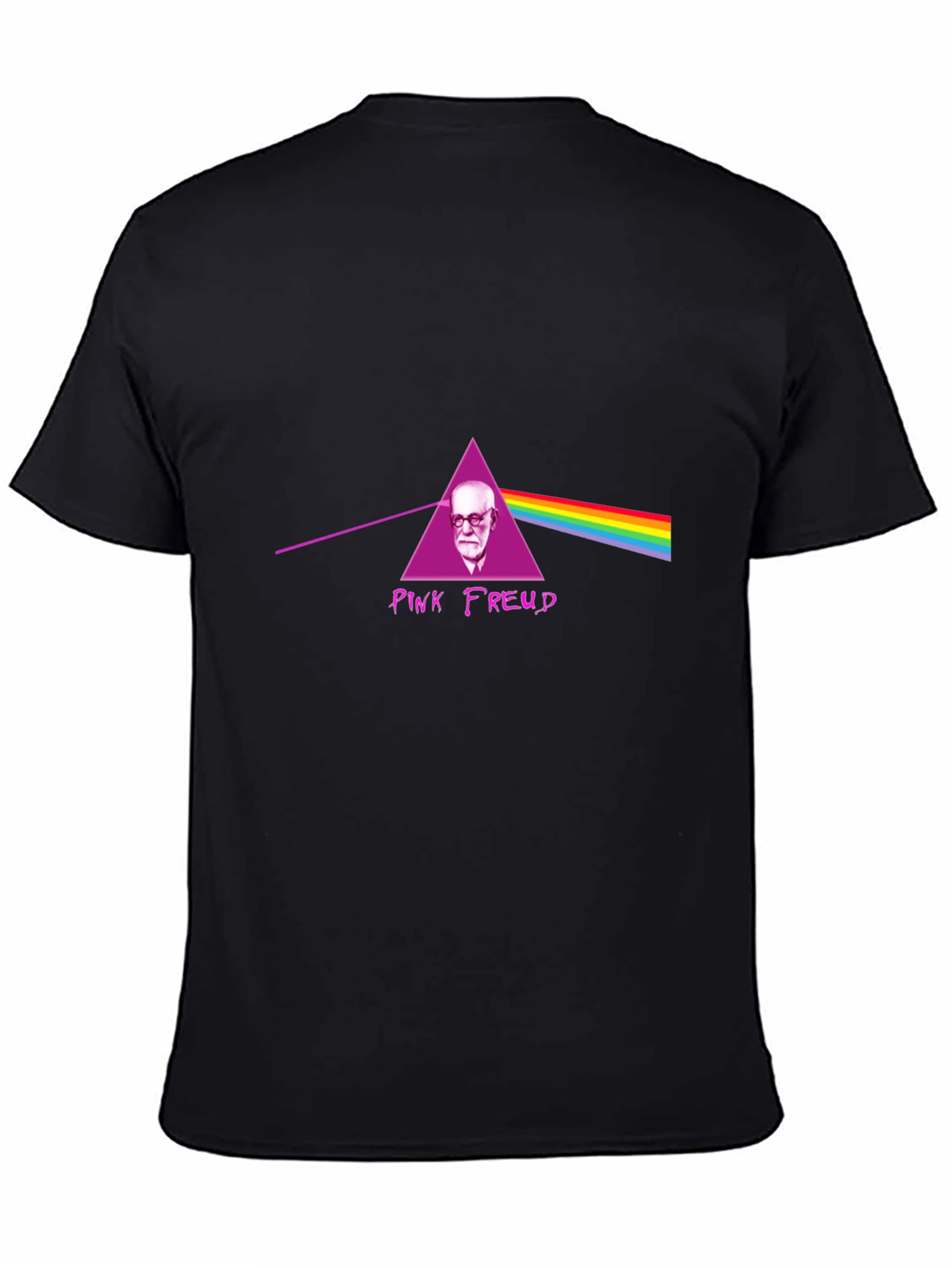 Black Pink Freud T-Shirt - Dark Side Parody view 4