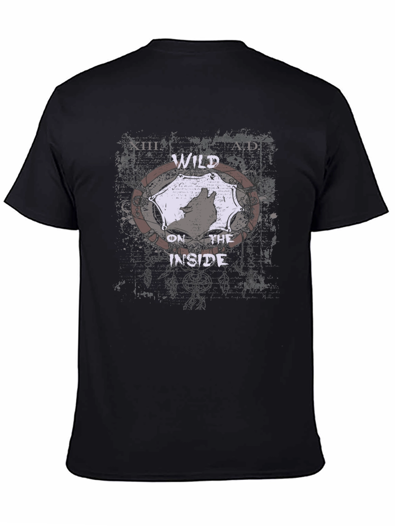 Black Wild Inside Graphic Tee - Men's Black T-Shirt view 4