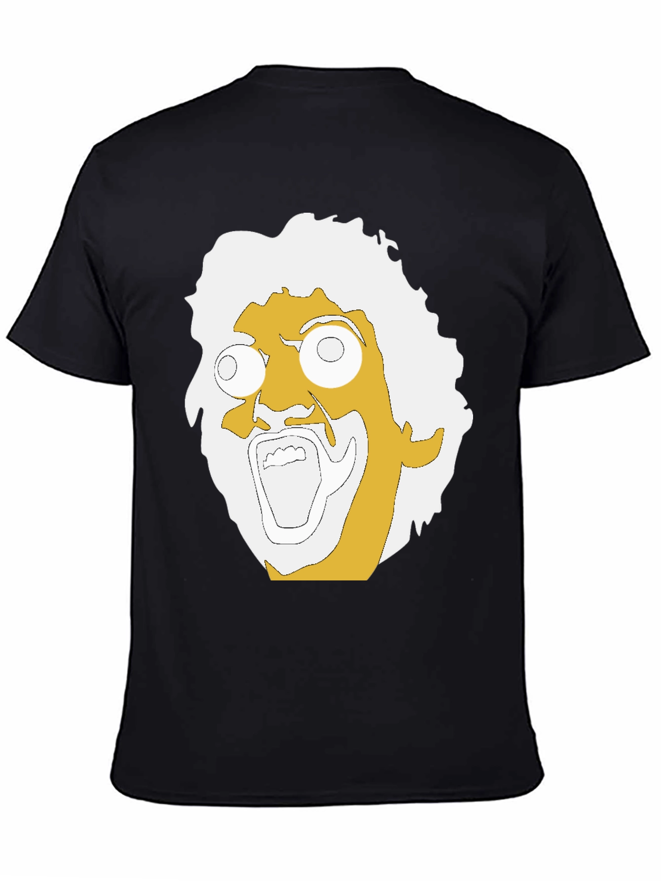 Black Cartoon Scream Black T-Shirt view 4