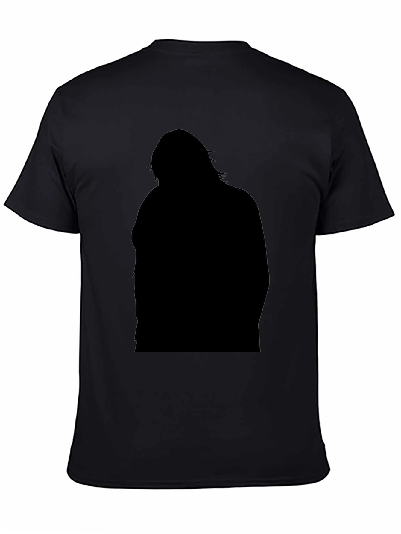 Black Silhouette Graphic Black T-Shirt view 4