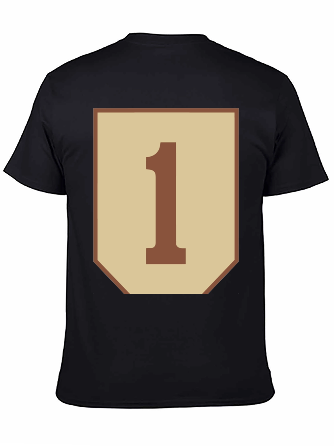 Number One Graphic Tee - Black Cotton Blend Shirt - 4