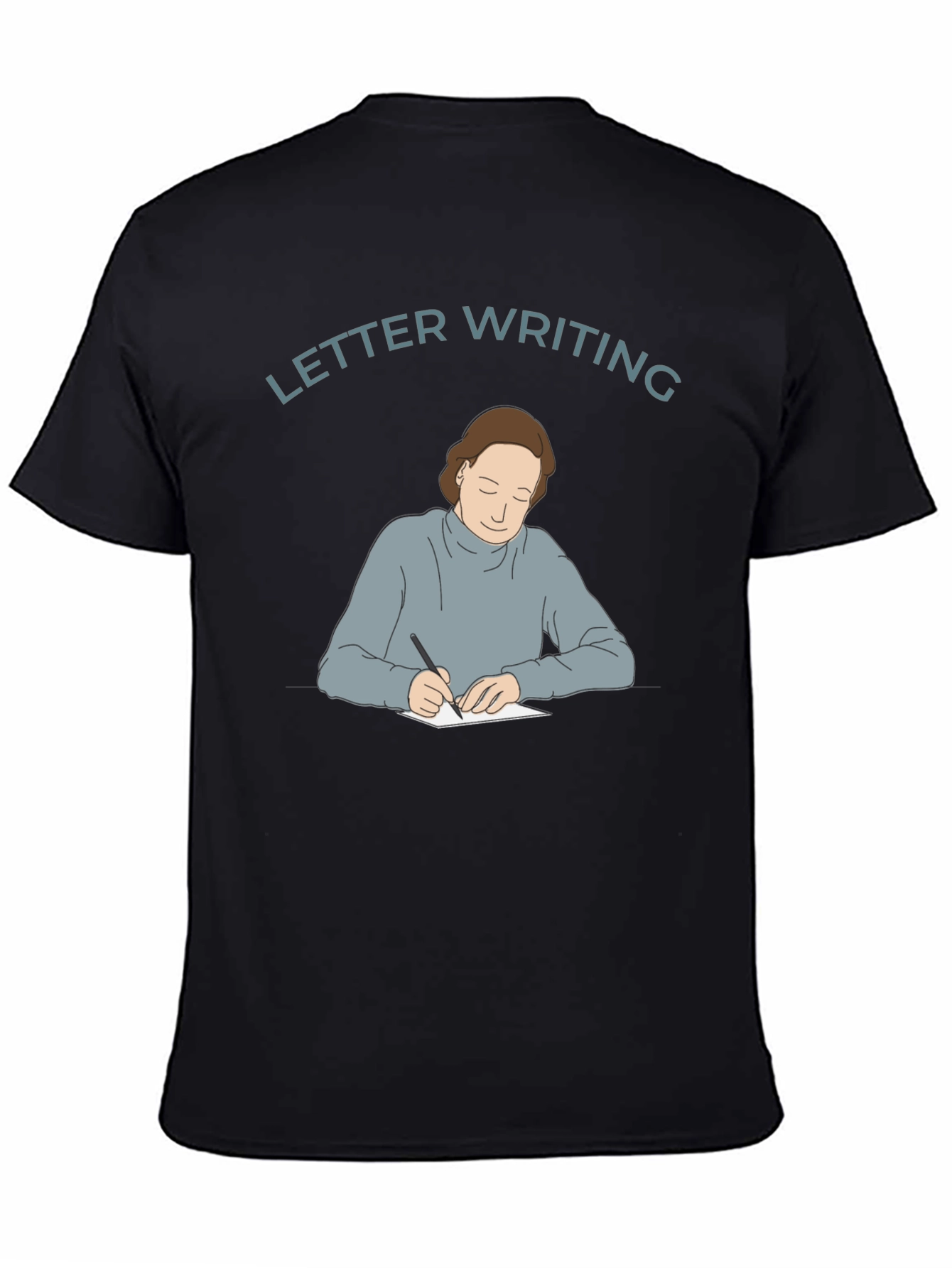 Black Letter Writing Graphic Tee - Unisex Crewneck view 4