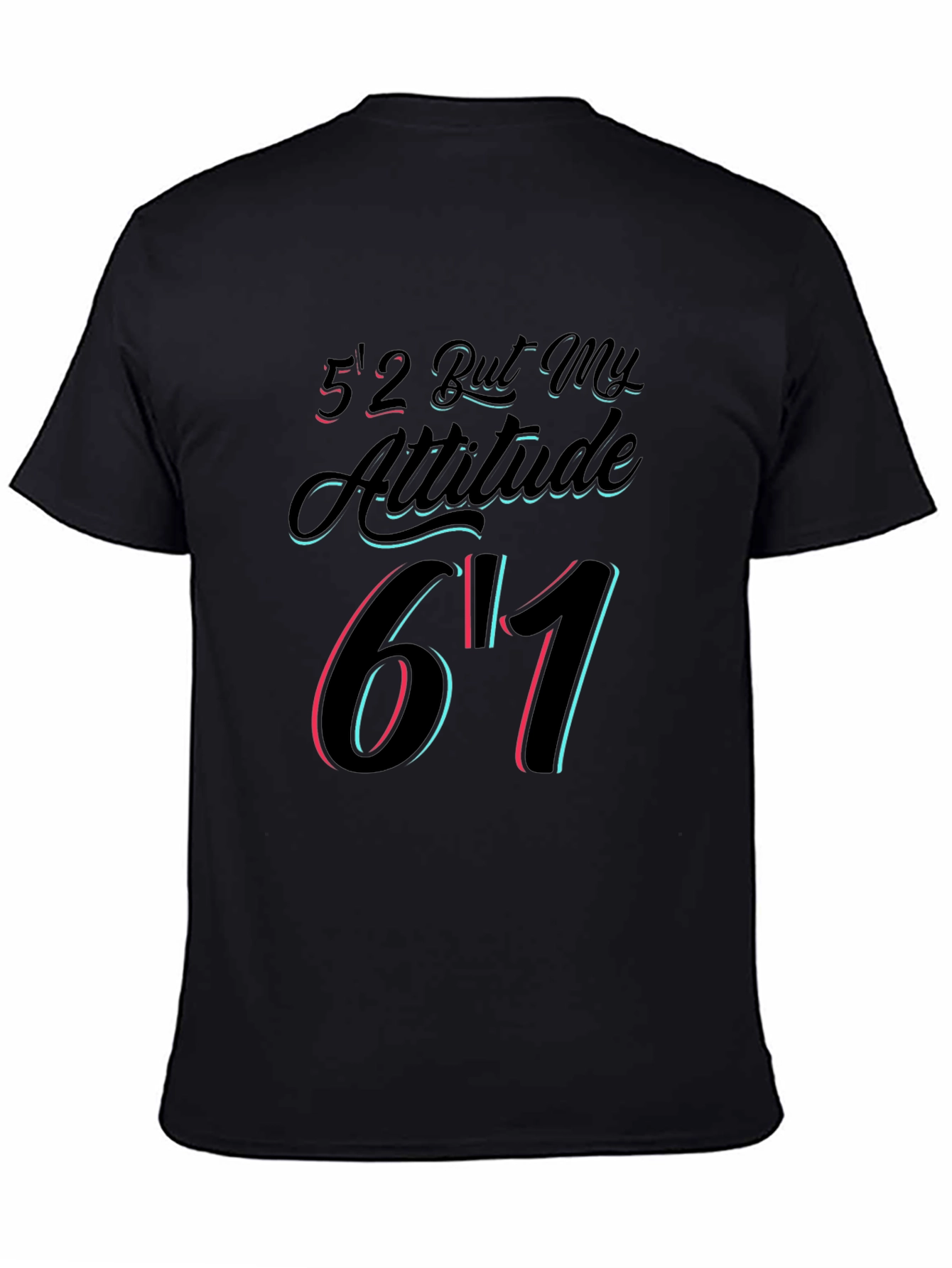 Black Funny Attitude Graphic T-Shirt view 4
