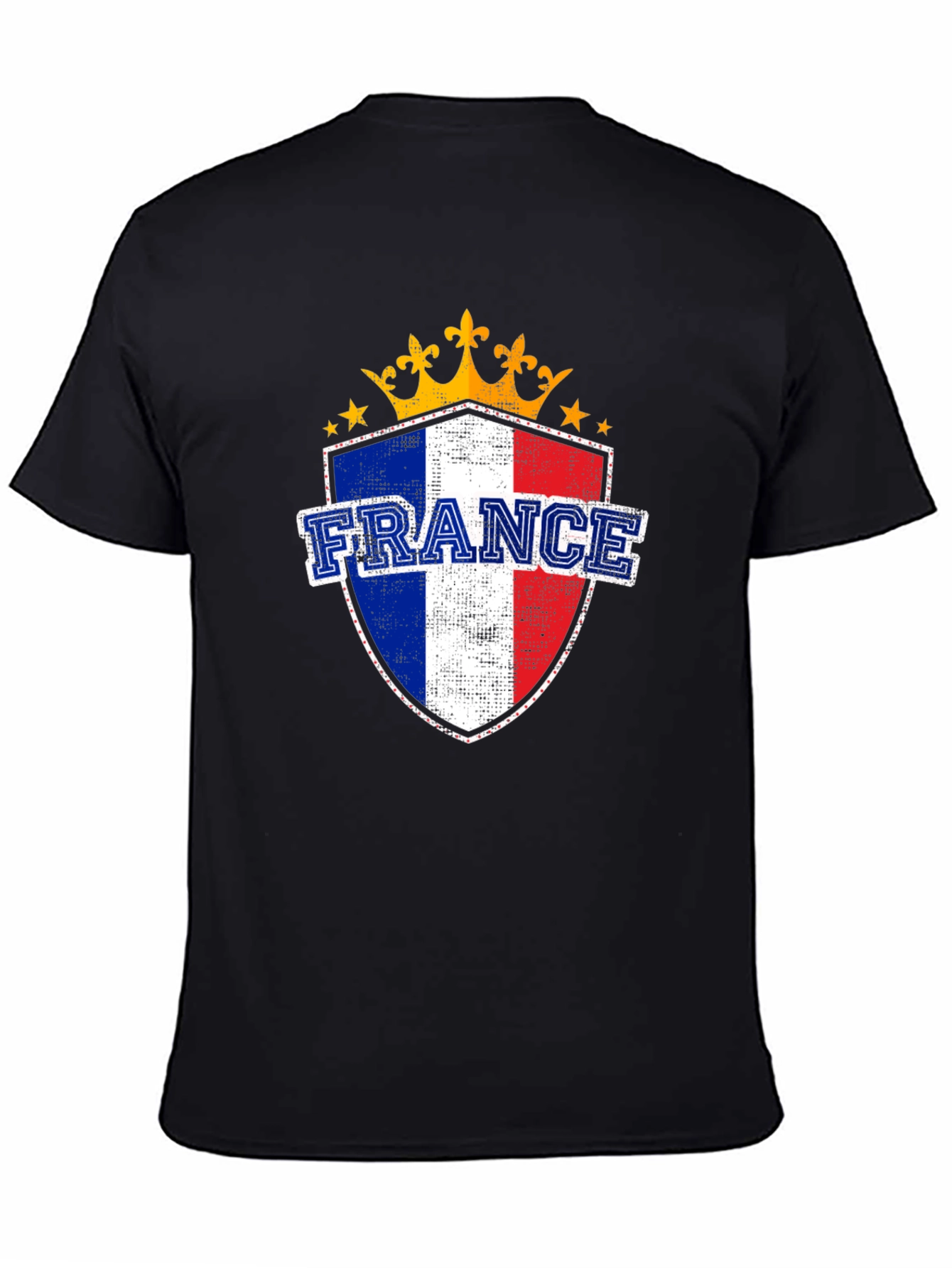 Black France Shield T-Shirt - French Pride Tee view 4