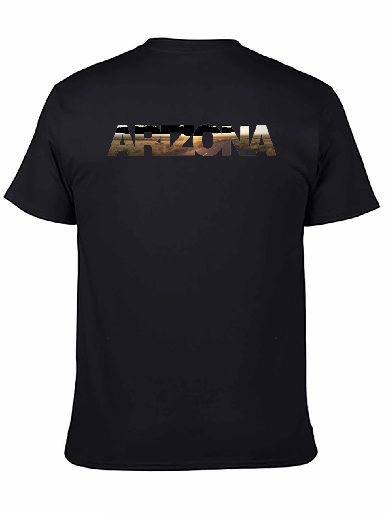 Black Arizona Graphic Tee - Desert Landscape Design view 4