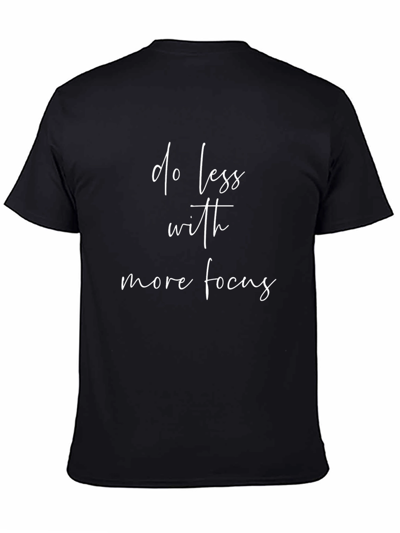 Black Do Less With More Focus Black Graphic Tee view 4